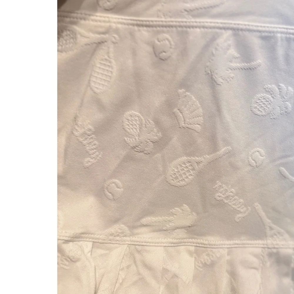 Lilly Pulitzer Luxletic Tennis Time Embossed Mini Skirt Skort Prep Pickleball M